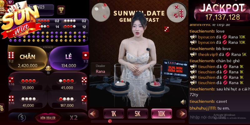 Các loại quen thuộc khi bắt cầu xóc đĩa Sunwin
